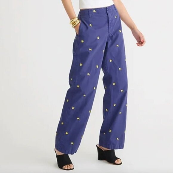 J Crew Embroidered Sailor Heritage Chino Pant - Picture 1 of 4